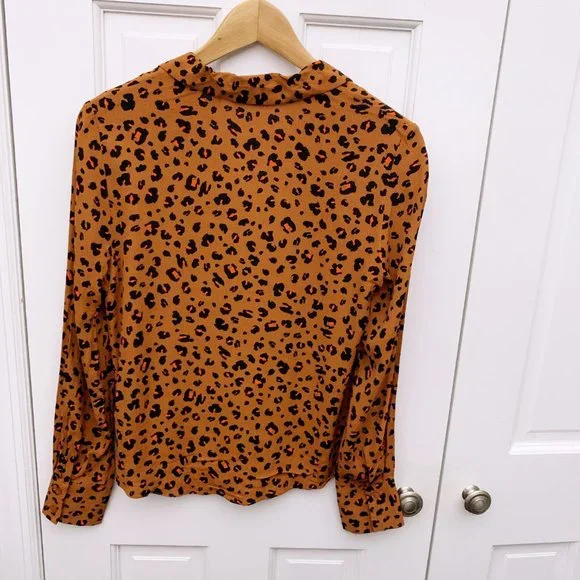 & OTHER STORIES Leopard Print Button down Top - Picture 8 of 9